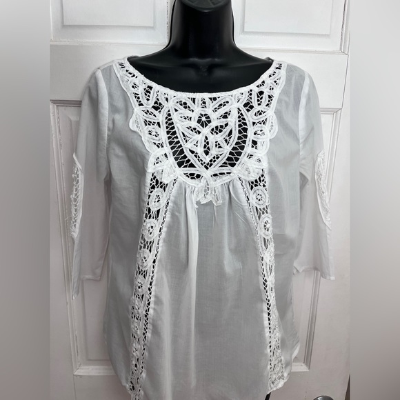 Victoria's Secret Tops - Victoria’s Secret Cotton Lace Blouse size S